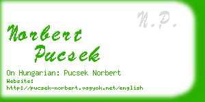 norbert pucsek business card